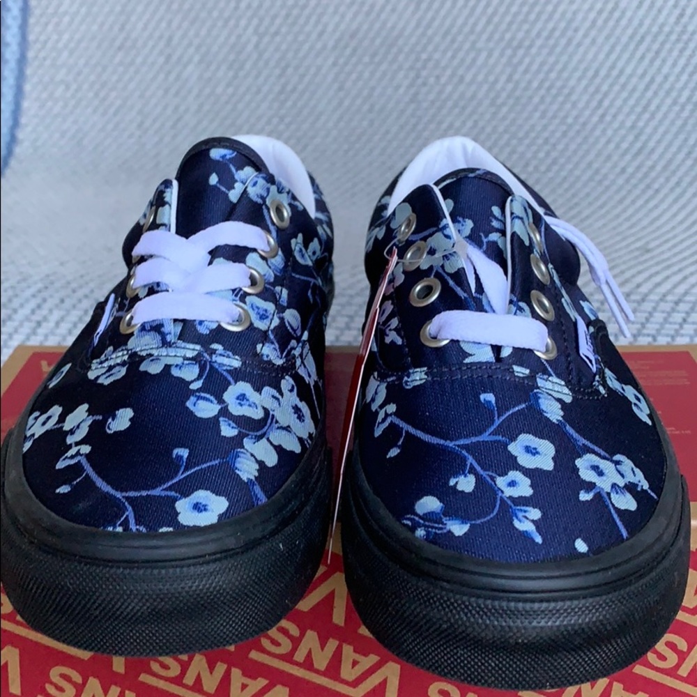 VANS ERA FLORALS BLUE/BLACK men’s - Picture 8 of 16